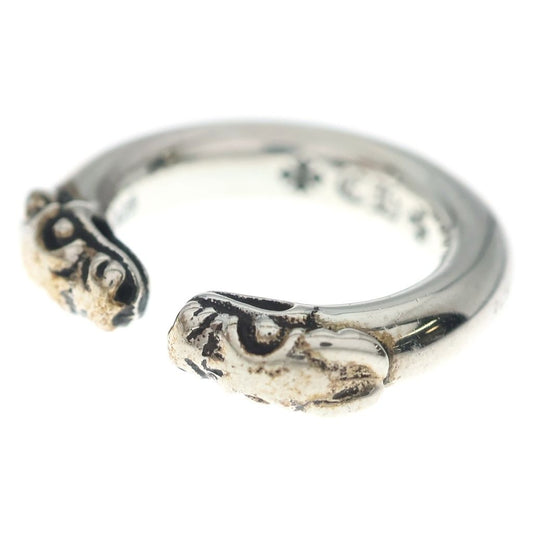 Chrome Hearts Double Dog Ring Silver
