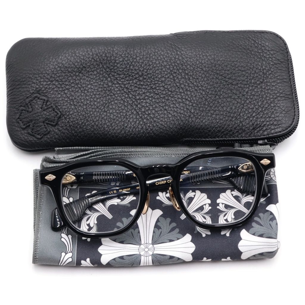 Chrome Hearts Chirp Sunglasses Black Frame Reinforced Acetate 49 Eyewear — view 6