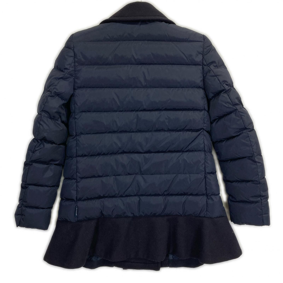 Moncler Aulampia Double Breasted Wool Contrast Down Jacket — view 2
