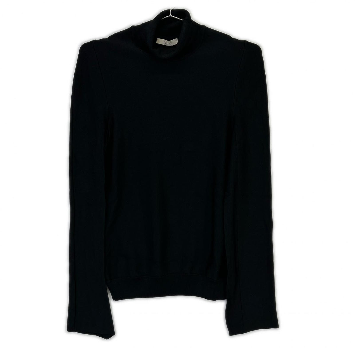 Celine Phoebe Philo Era Black High Neck Stretch Top XS