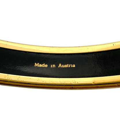 Hermes Bangle Enamel Gold Plated Multicolor Cloisonne Bracelet — view 7