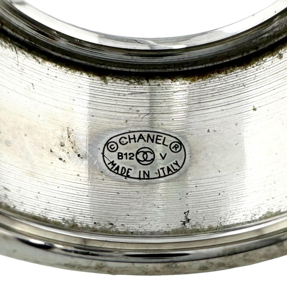 Chanel Ring Silver CC Logo — view 4