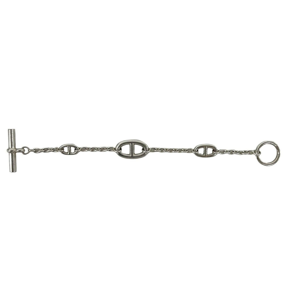 Hermes Farandole LG Bracelet 925 Sterling Silver Chain Bangle — view 5