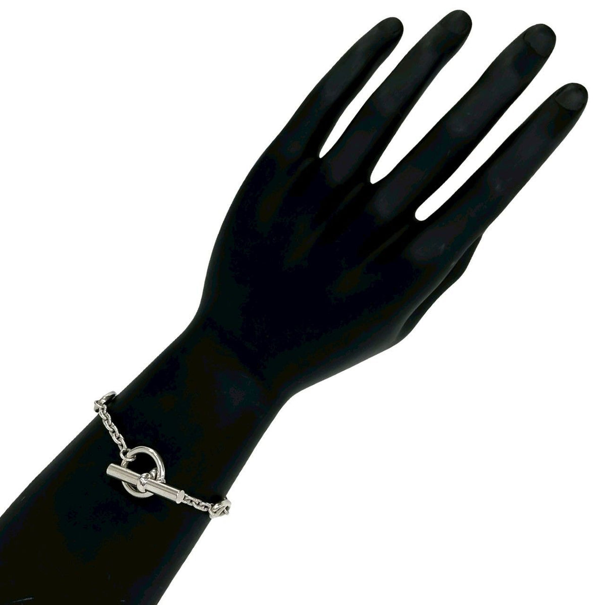 Hermes Farandole LG Bracelet 925 Sterling Silver Chain Bangle — view 2