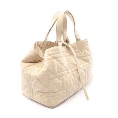 Dior Tote Bag Toujours Large Micro Cannage Beige Leather — view 2