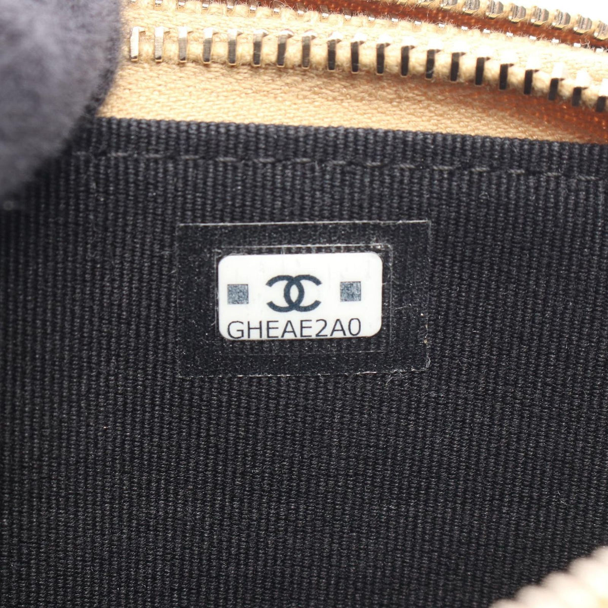 Chanel Shoulder Bag Quilted Phone Case Black Camel Lambskin Suede Chain Wallet — view 5
