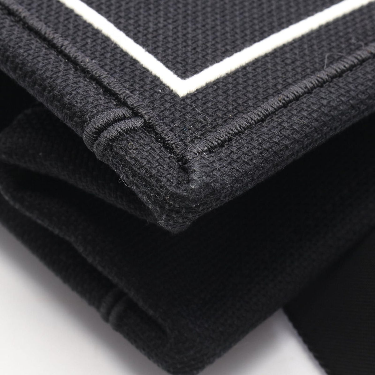 Dior Tote Bag Book 2-Way Black White Canvas — view 7