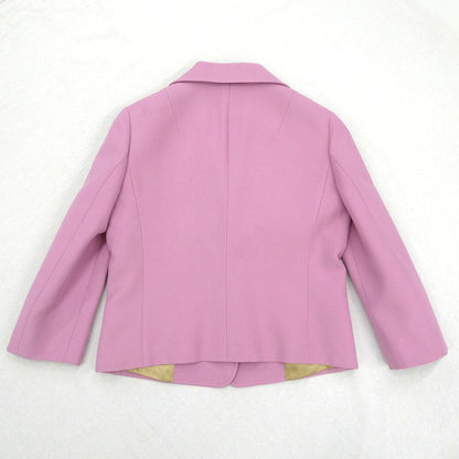 Gucci Single Tailored Short Jacket Pink Silk Wool — view 2
