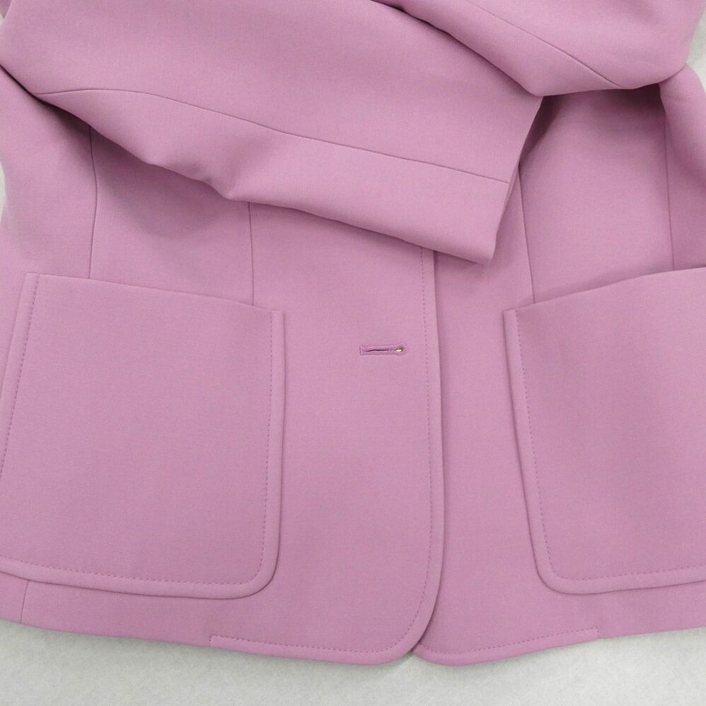 Gucci Single Tailored Short Jacket Pink Silk Wool — view 4
