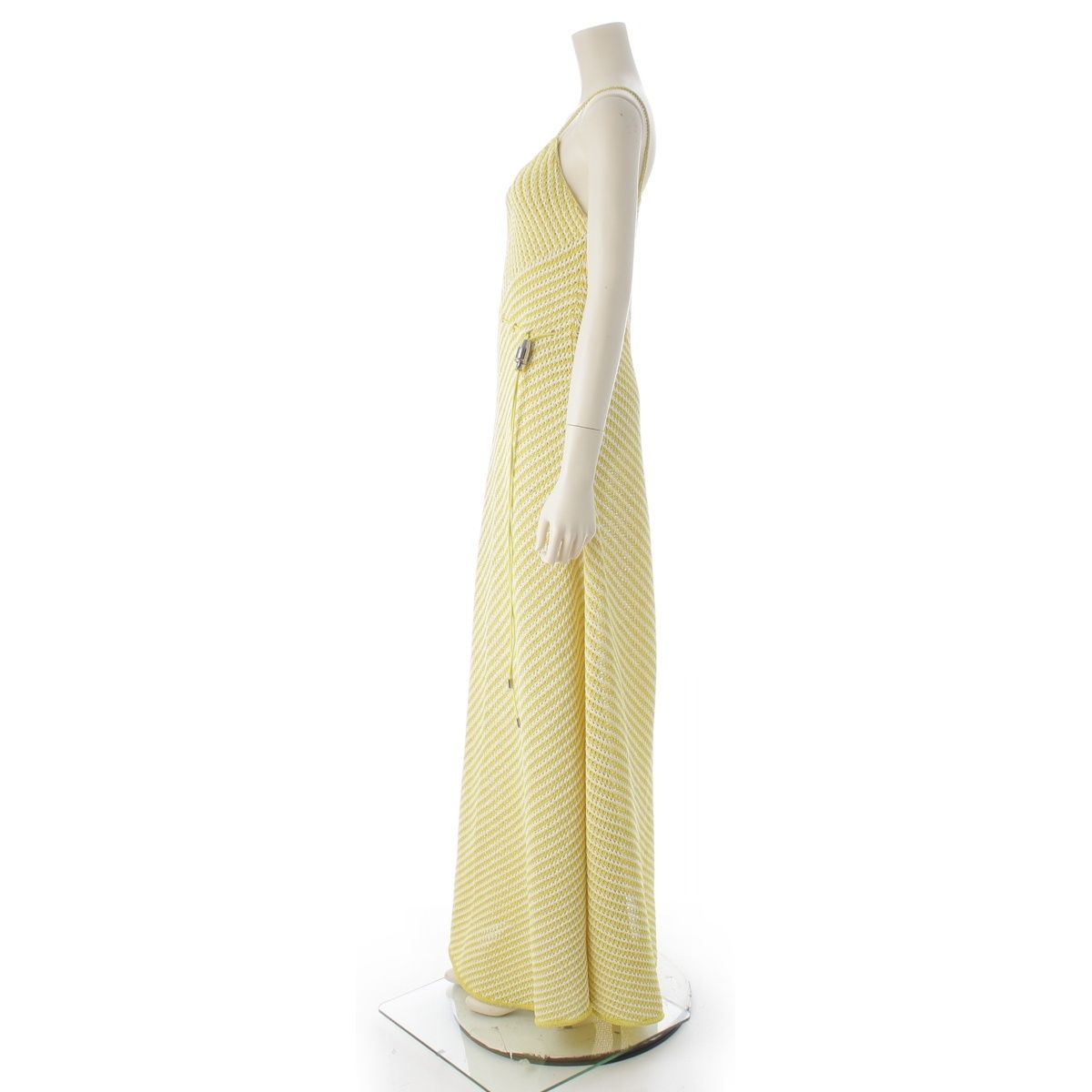 Bottega Veneta Border Sleeveless Dress Light Green — view 3