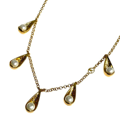 Louis Vuitton Necklace Collier Pari Gram Monogram Flower Pearl Gold