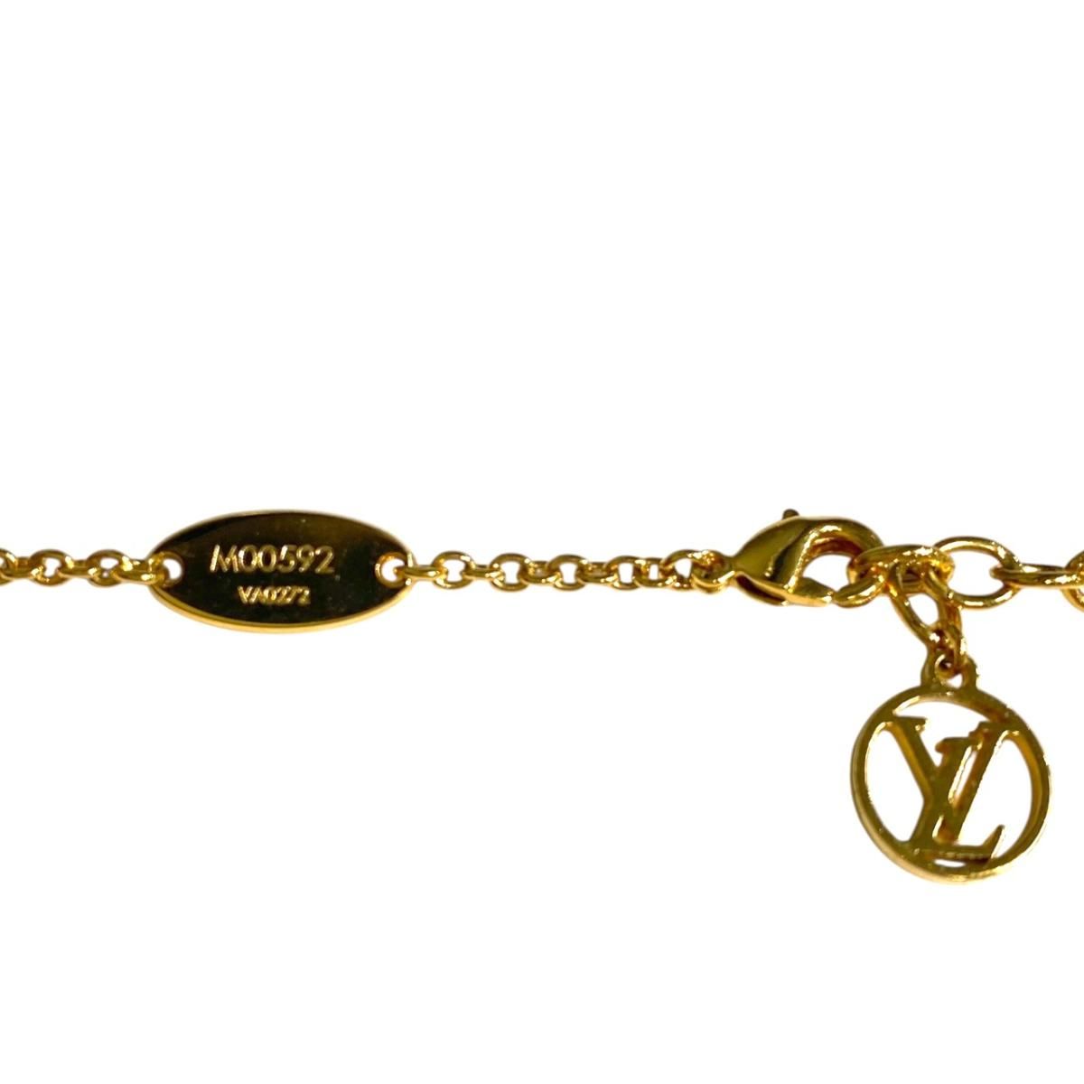Louis Vuitton Necklace Collier My Blooming Monogram Flower Strass Gold — view 6
