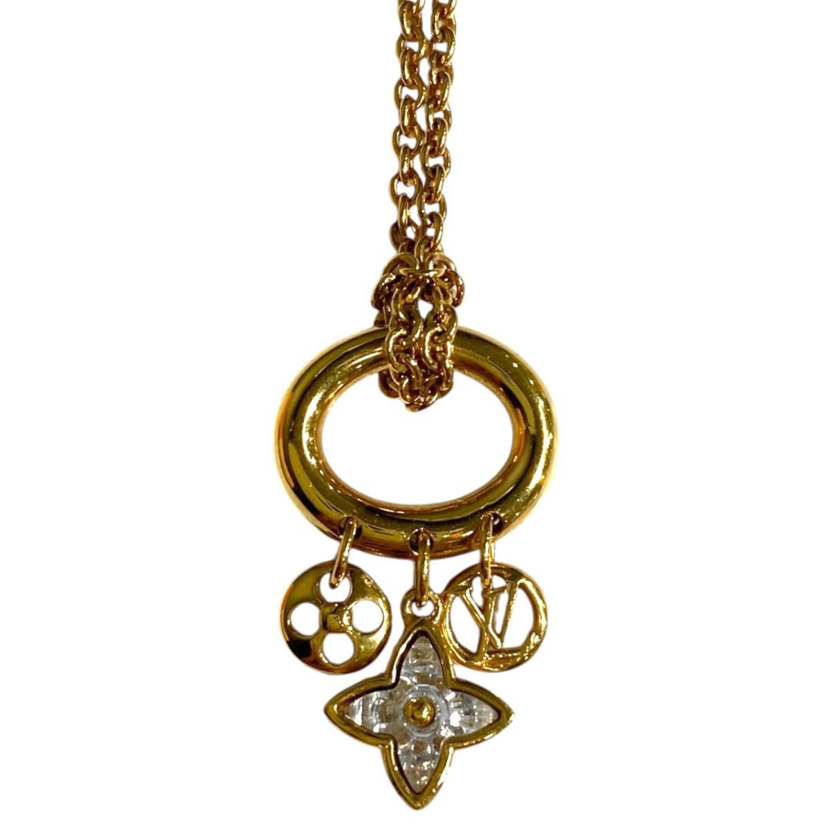 Louis Vuitton Necklace Collier My Blooming Monogram Flower Strass Gold — view 2