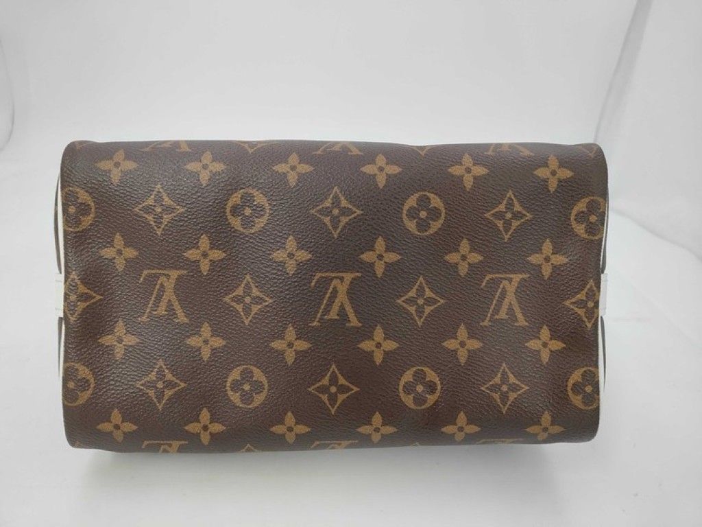 Louis Vuitton Speedy Bandouliere 25 Brown White Monogram 2-Way Shoulder Bag Mini — view 4