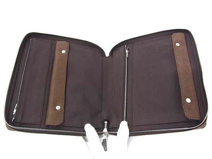 Hermes Clutch Herline Multi Case Brown Canvas Zip Around — view 4