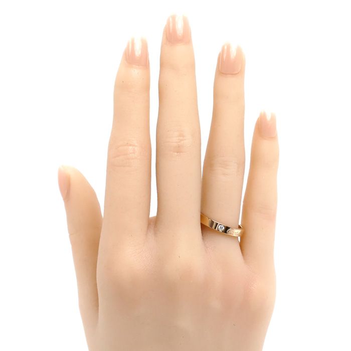 Cartier 18K Pink Gold C de Cartier Wedding Diamond Ring — view 7