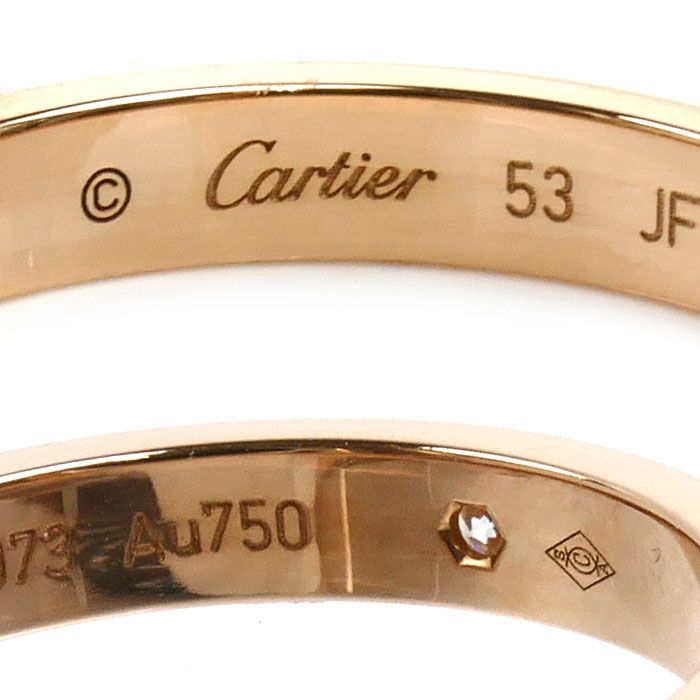 Cartier 18K Pink Gold C de Cartier Wedding Diamond Ring — view 5