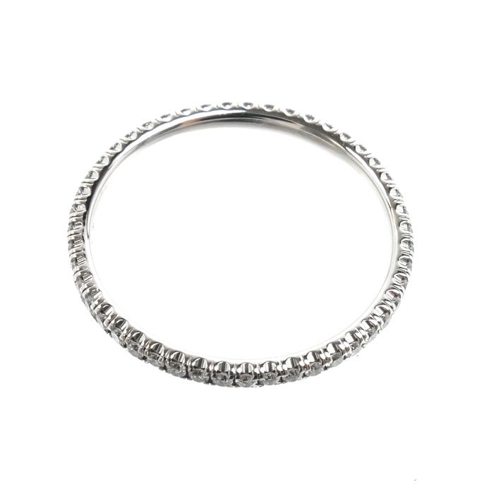 Cartier 18K White Gold Full Eternity Ring Diamond — view 4