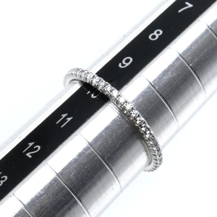 Cartier 18K White Gold Full Eternity Ring Diamond — view 6
