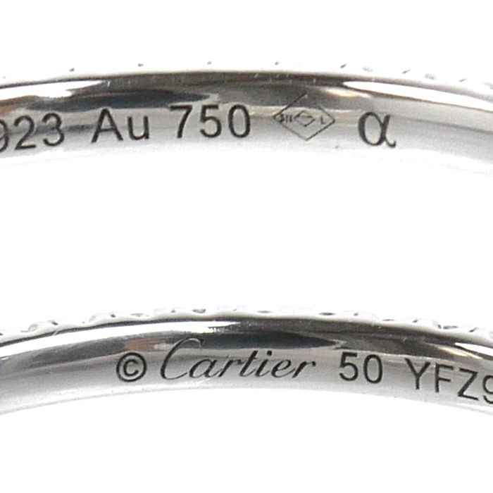 Cartier 18K White Gold Full Eternity Ring Diamond — view 5
