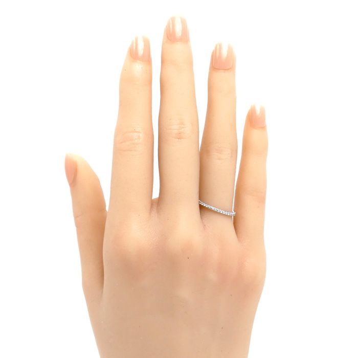 Cartier 18K White Gold Full Eternity Ring Diamond — view 7