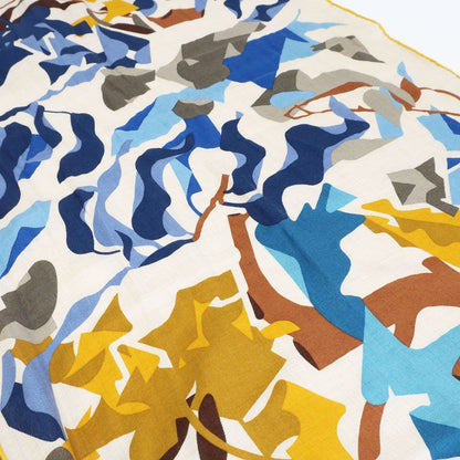 Hermes Heaven Shawl Beige Multicolor Cashmere Silk Scarf — view 6