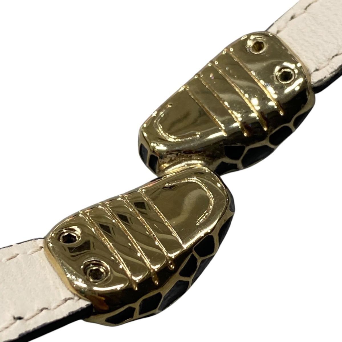 Bvlgari Bracelet Serpenti Forever Calf Leather Snakehead Emerald Green Gold — view 3