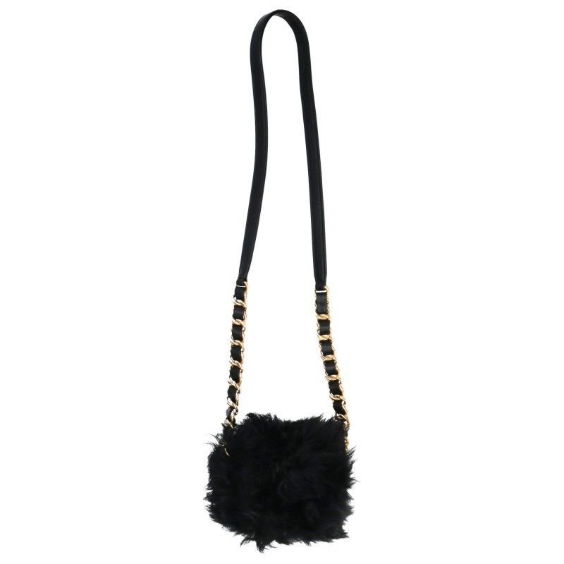 Chanel Shearling Fur Decoration Turnlock Chain Shoulder Bag — view 2