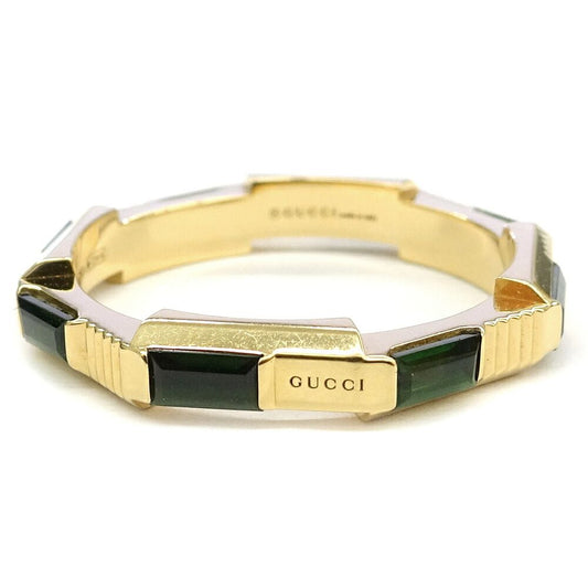 Gucci Ring Link to Love Octagon Green Tourmaline 18K Yellow Gold