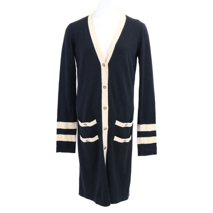 Chanel 08P CC Logo Handshake Cashmere Blend Long Cardigan 36