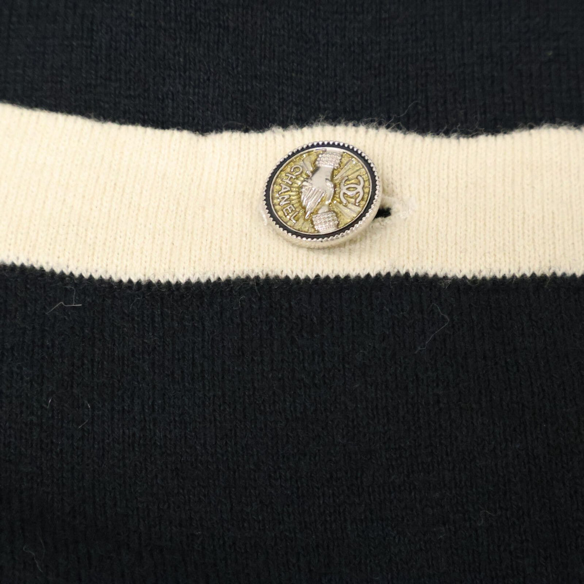 Chanel 08P CC Logo Handshake Cashmere Blend Long Cardigan 36 — view 8