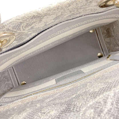 Dior Lady Dior D-Lite 2-Way Handbag Canvas — view 5
