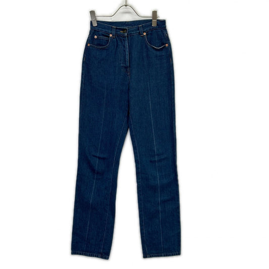 Gucci Indigo Cotton Horsebit Straight Leg Denim Pants 23