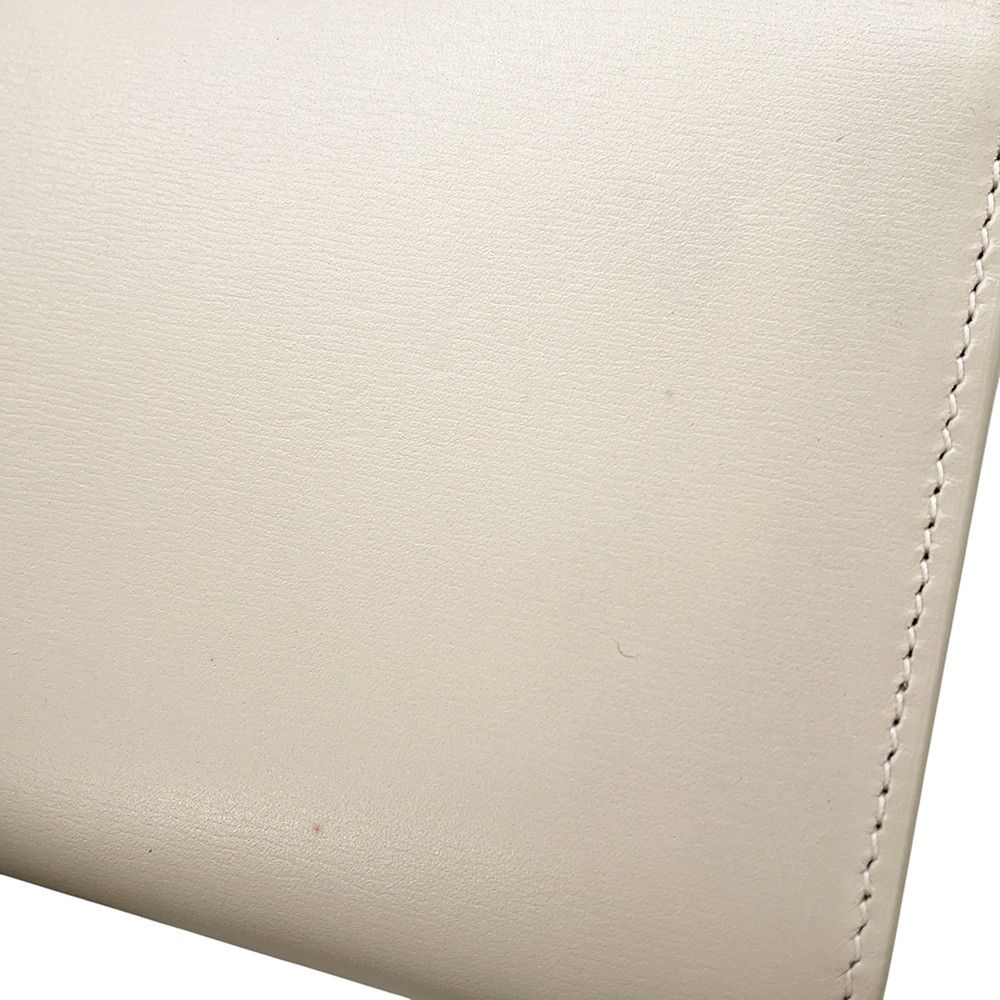 Saint Laurent Paris Chain Shoulder Bag Wallet Maillon Calfskin White — view 8