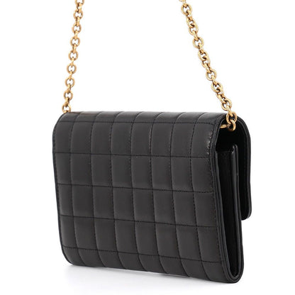 Saint Laurent Paris Chain Wallet Le Maillon Lambskin Black Shoulder Bag — view 2