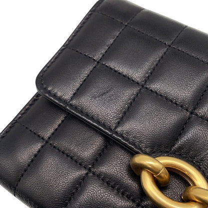 Saint Laurent Paris Chain Wallet Le Maillon Lambskin Black Shoulder Bag — view 7