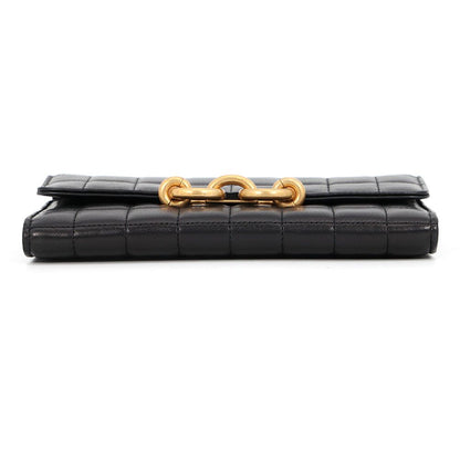 Saint Laurent Paris Chain Wallet Le Maillon Lambskin Black Shoulder Bag — view 3