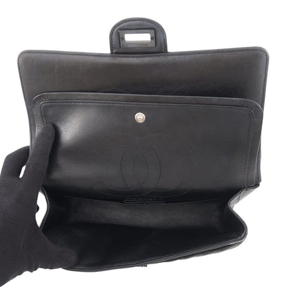 Chanel Chain Shoulder Bag 2.55 Blanc Aged Calf Leather Black — view 7