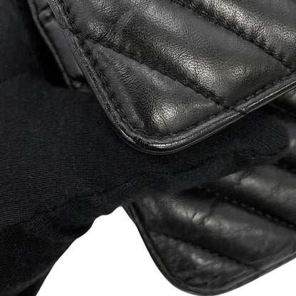 Chanel Chain Shoulder Bag 2.55 Blanc Aged Calf Leather Black — view 8