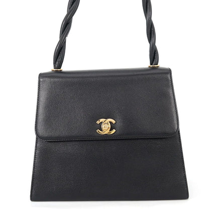 Chanel Shoulder Bag Caviar Leather Black