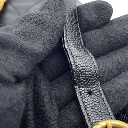 Chanel Backpack 25 Quilted CC Logo Caviar Leather — view 7
