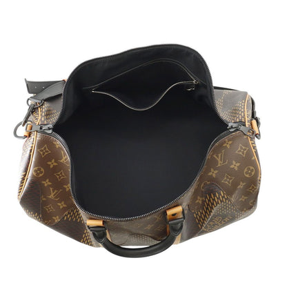 Louis Vuitton Boston Bag Damier Ebene Giant Monogram Keepall Bandouliere 50 — view 4