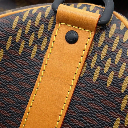 Louis Vuitton Boston Bag Damier Ebene Giant Monogram Keepall Bandouliere 50 — view 8