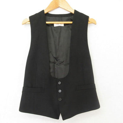 Celine Cashmere Flannel Gilet Vest 36 Black