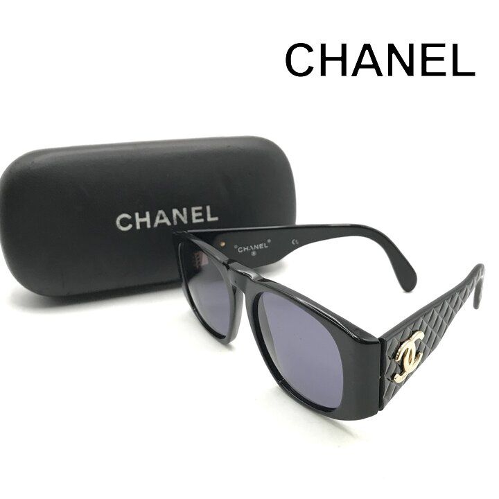Chanel CC Logo Quilted Sunglasses Eyewear Black