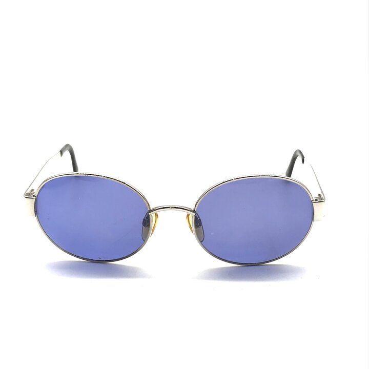 Chanel Logo Sunglasses Eyewear Blue Silver — view 2