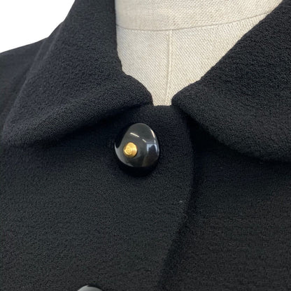 Chanel 95A Vintage CC Logo Button Tweed Jacket Skirt Set 38 Black — view 7