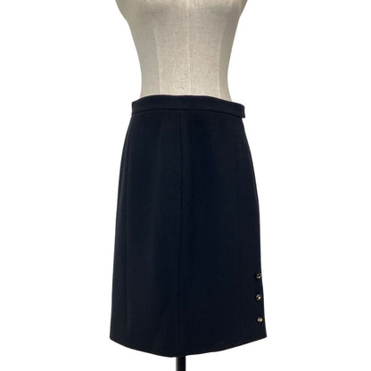 Chanel 95A Vintage CC Logo Button Tweed Jacket Skirt Set 38 Black — view 8