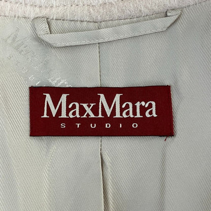Max Mara Studio Alpaca Cowl Gown Coat 36 Light Pink — view 5