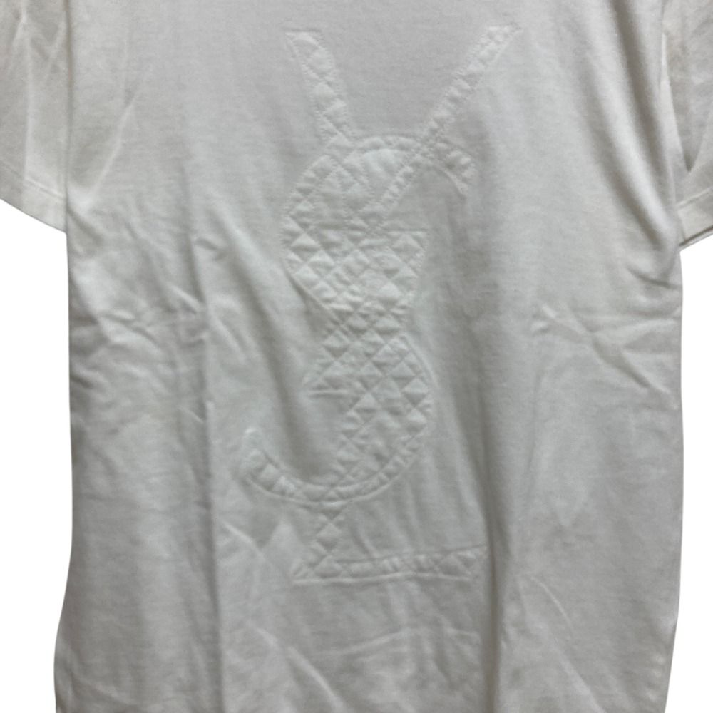 Saint Laurent Cassandra Logo Short Sleeve T-Shirt XS White — view 5